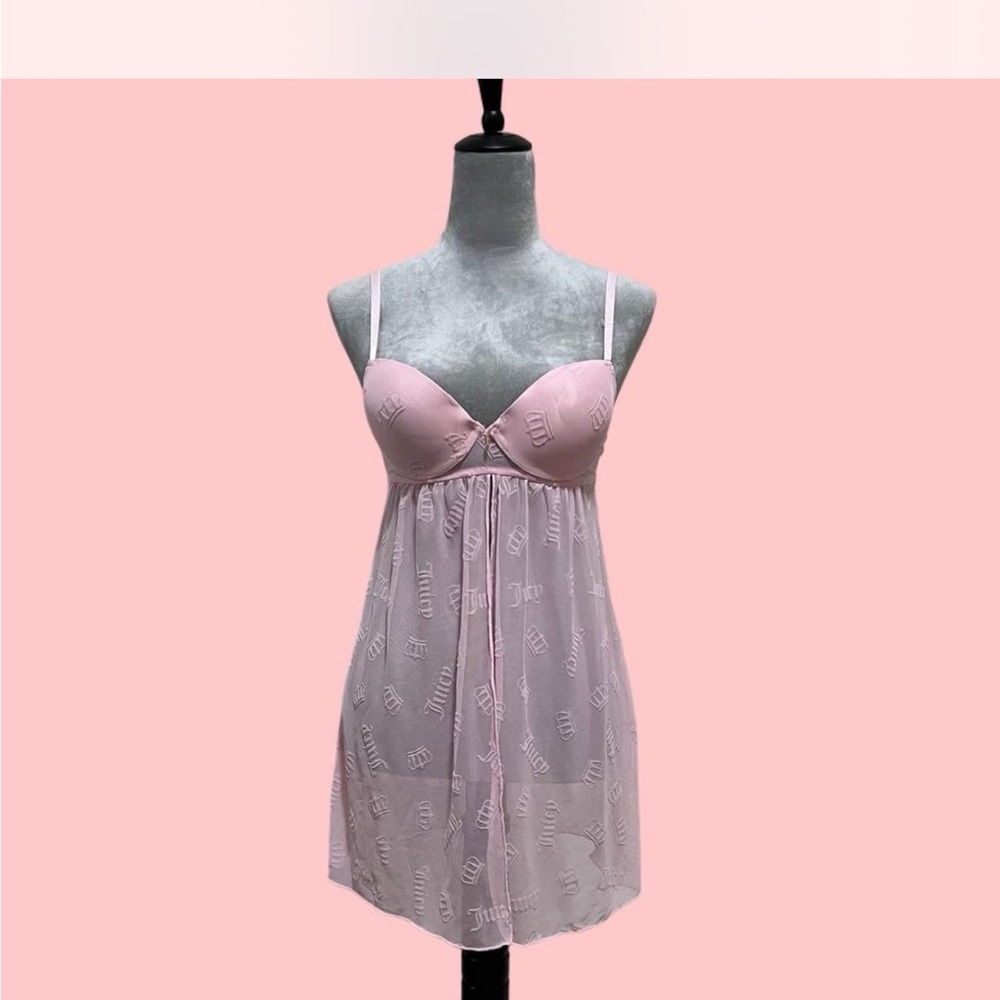 Juicy Couture Pink Chemise with Sweetheart Neckline and Empire Waist